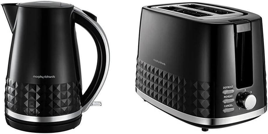 Morphy Richards Dimensions 2 Slice Toaster and Jug Kettle - Black