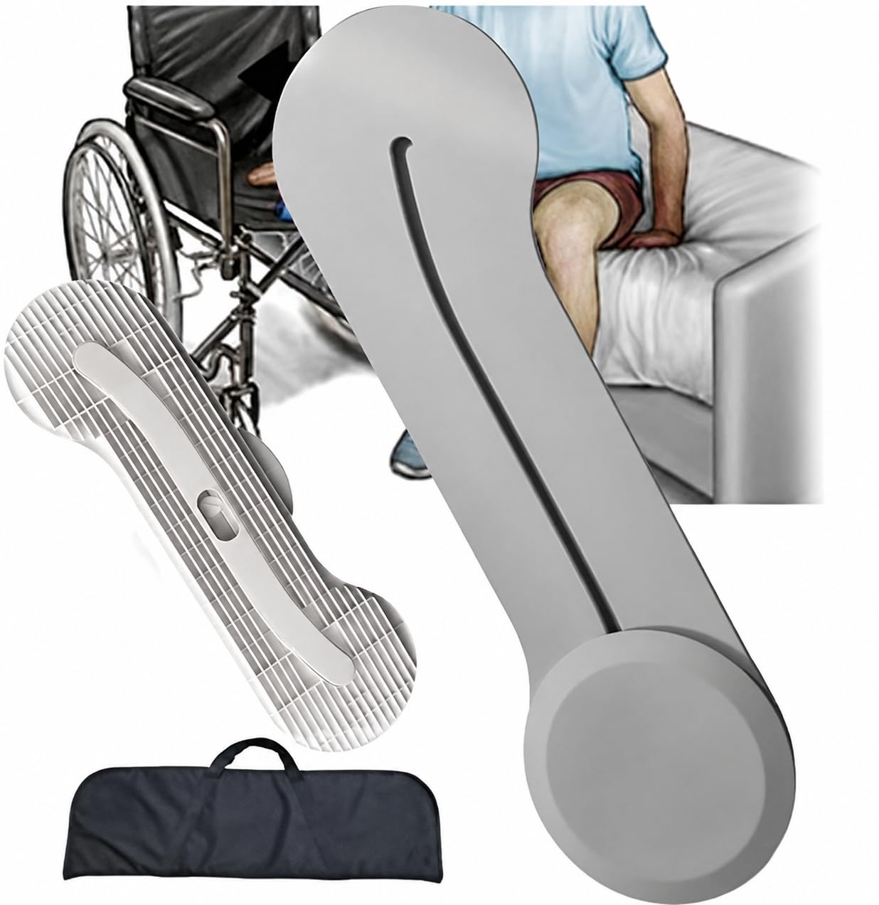 Generico Tavola trasferimento Curva Girevole con Disco 360° (Grigio)