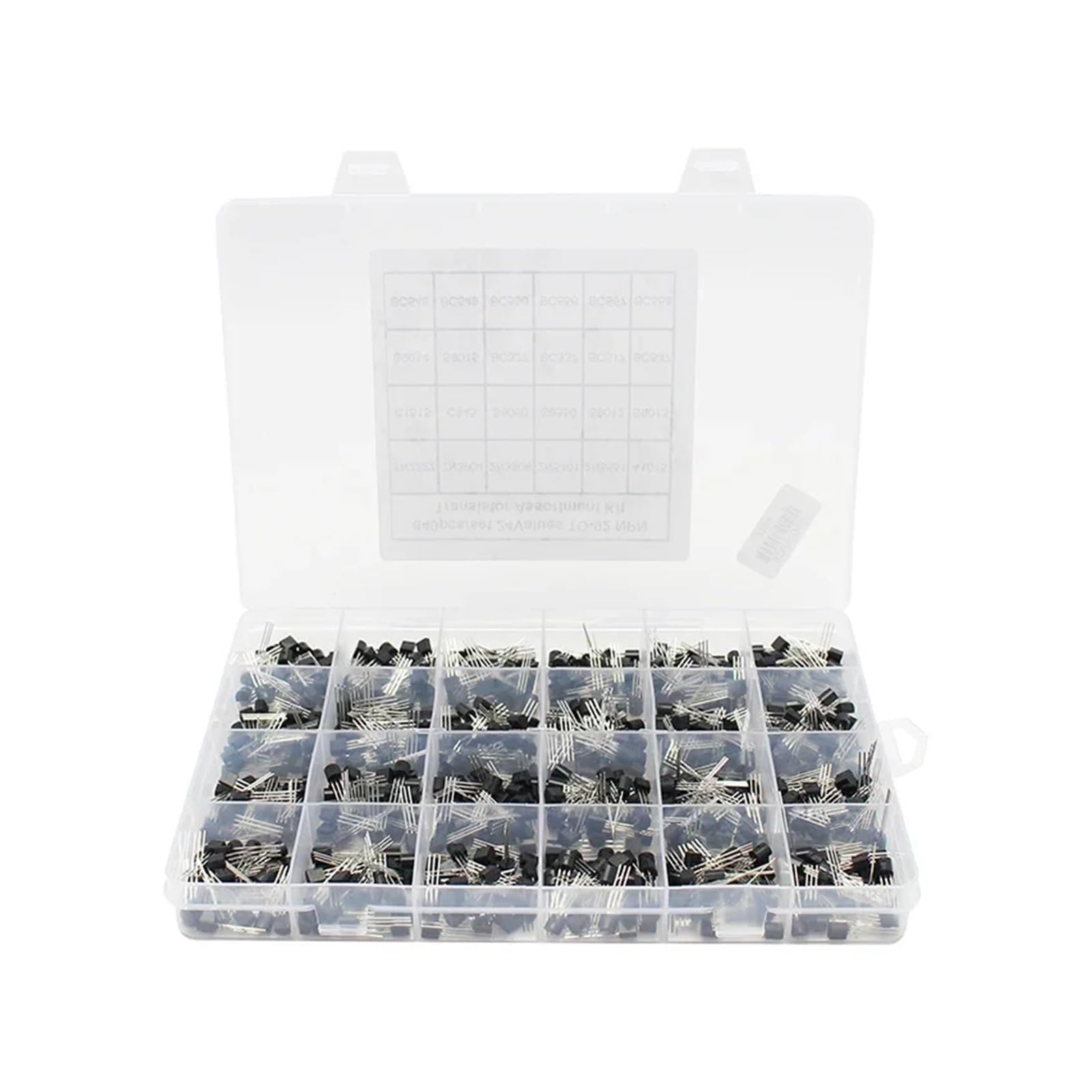 200-900 unids/caja TO-92 conjunto surtido de transistores BC547 BC327 BC337 2N2222 3904 3906 C945 PNP/NPN Kit electrónico de transistores(15Values-600pcs)