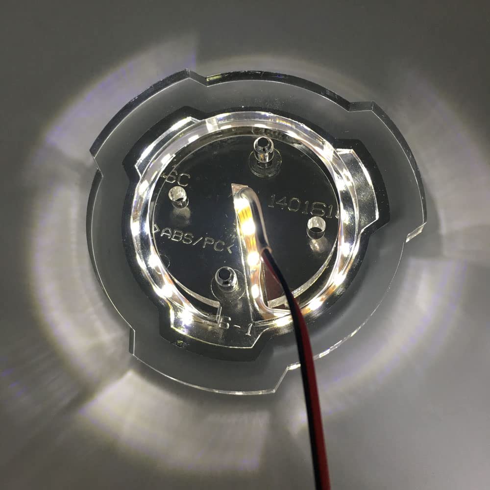 1 set di emblemi a grifone blu e rosso per griglia anteriore Scania, con striscia luminosa a LED da 24 V (illuminazione bianca)