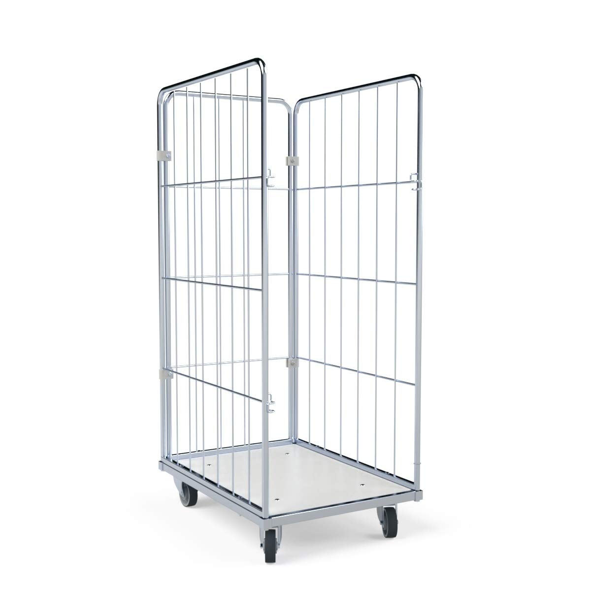 Wäschewagen 600x810x1700 mm 3-seitig mit Kunststoffboden