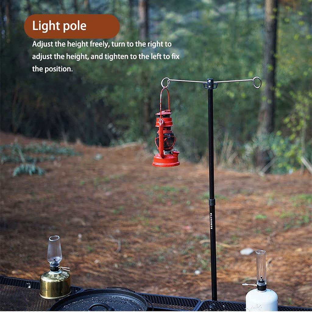 UPJAKS Mesa de Camping Plegable Mesa Plegable de Malla de Hierro Cocina móvil Picnic al Aire Libre Camping Cocina Consola portátil y fácil de Instalar Polo con Soporte Ligero para Picnic Playa Pesca