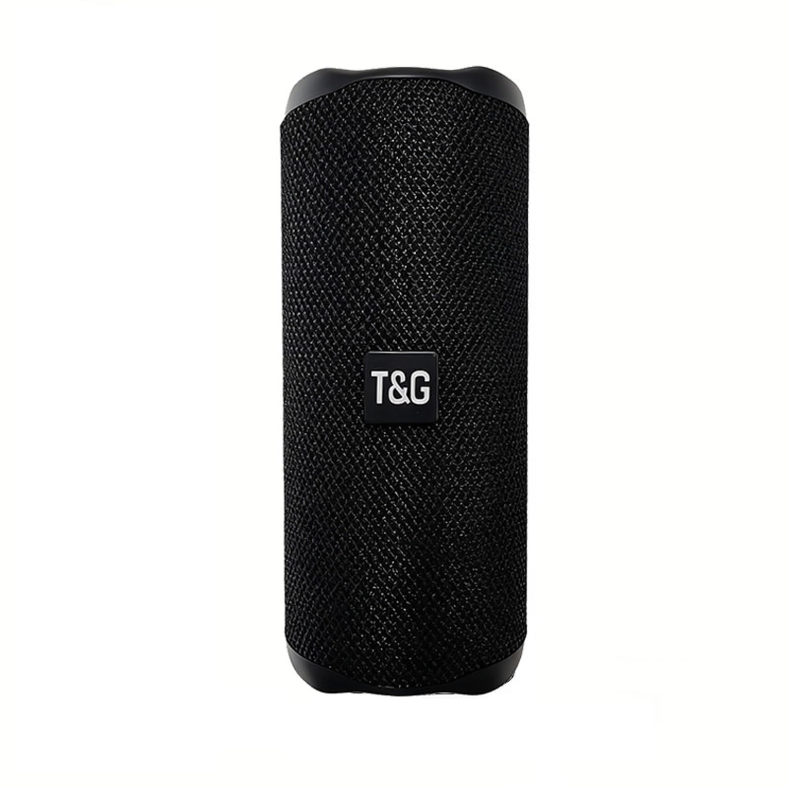 T&G TG468 Portable Bluetooth Speaker, black, cylindrical shape with T&G logo