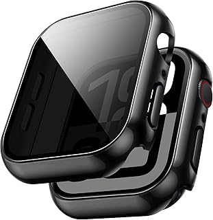 Miimall Pack of 2 PC Case with Tempered Glass Compatible with 42 mm Apple Watch 10 Case, Scratch-Resistant, Shockproof, High Sensitivity Protective Case Cover for iWatch 10 (2024), Galvanised Black