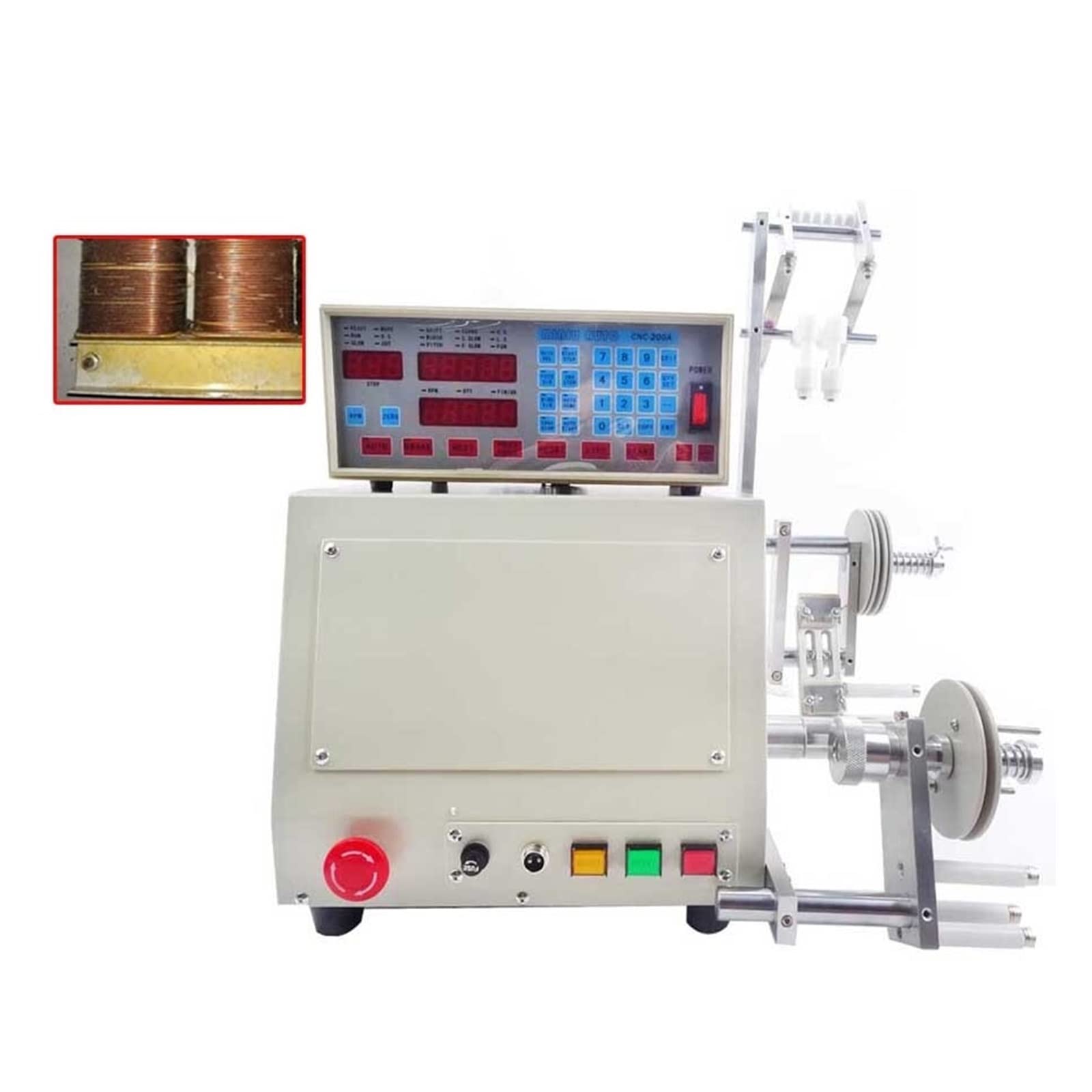 New Computer C Automatic Coil Winder Winding Machine CNC Manual 0.03-1.2mm Copper Hand Wire Coil Winding,DIY Tools