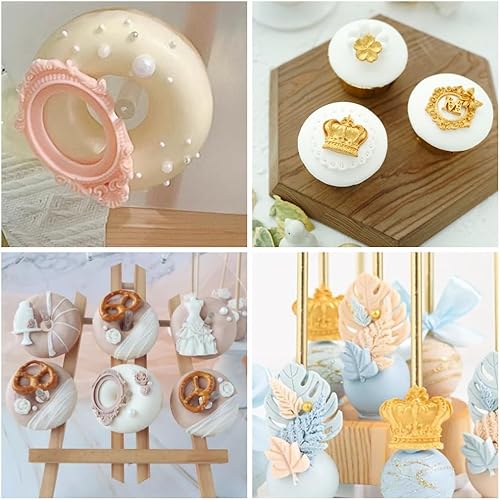 Vista 14 de Molde de rosas Molde de silicona para tartas de chocolate Sugarcraft Decorar Fondant Fimo Herramientas 4 Tamaño Rosa 2 Piezas 2 moldes de rosa