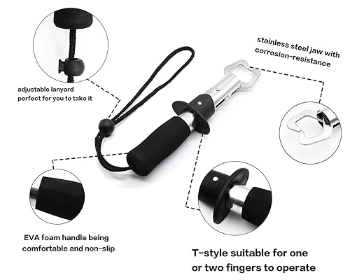 Miniatura 6 de XBLACK Kit de herramientas de pesca, alicates de pesca, pinza de pescado, báscula de pesca, juego de herramientas de agarre de pescado, equipo de