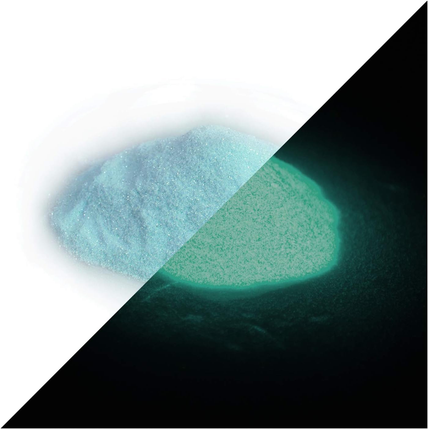 lumenticsGlow in the Dark Glitter Blue 50 g for Resin, Art, Crafts or Fingernails Glow in the Dark UV Flitter.