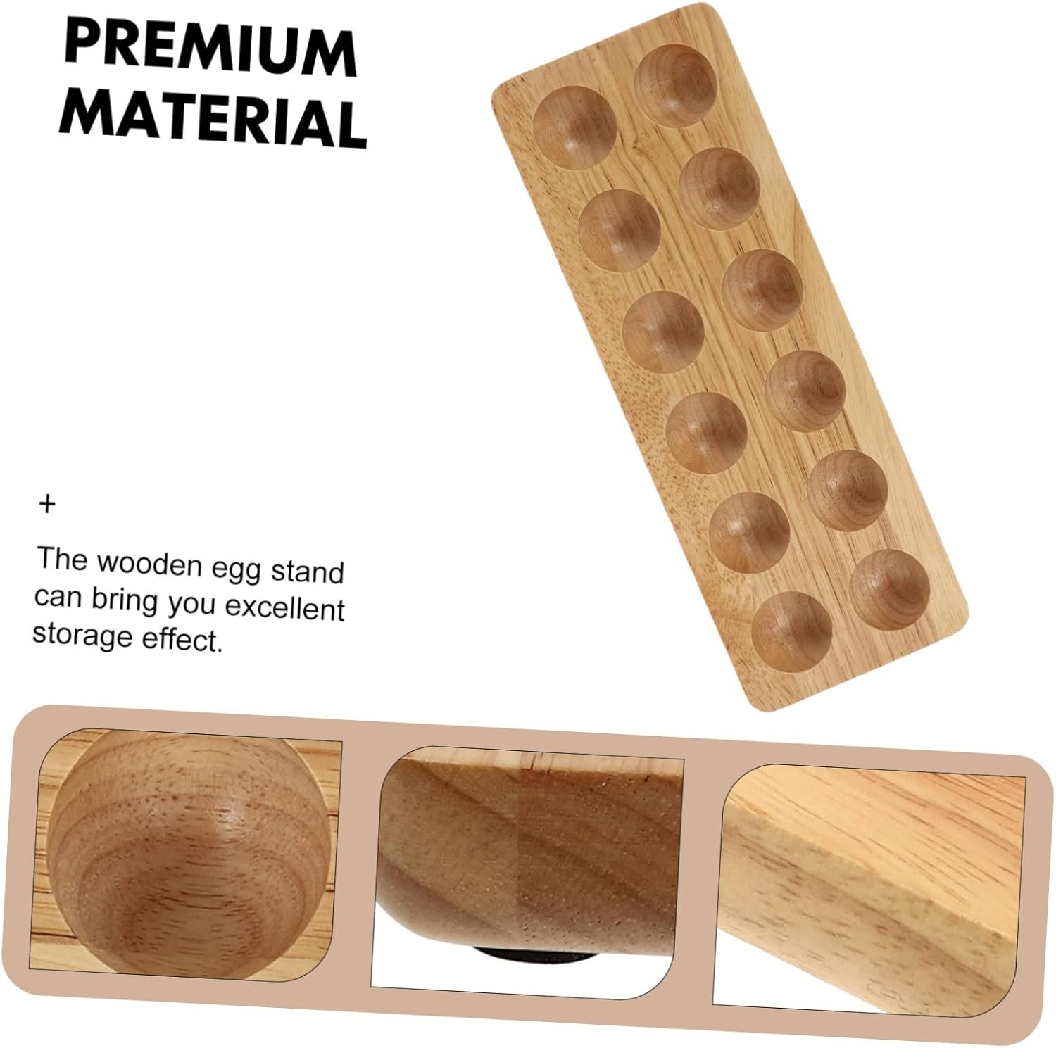 1pc Egg Protective Holder Wooden Egg Carton Containers Fresh Wood Holder Storage