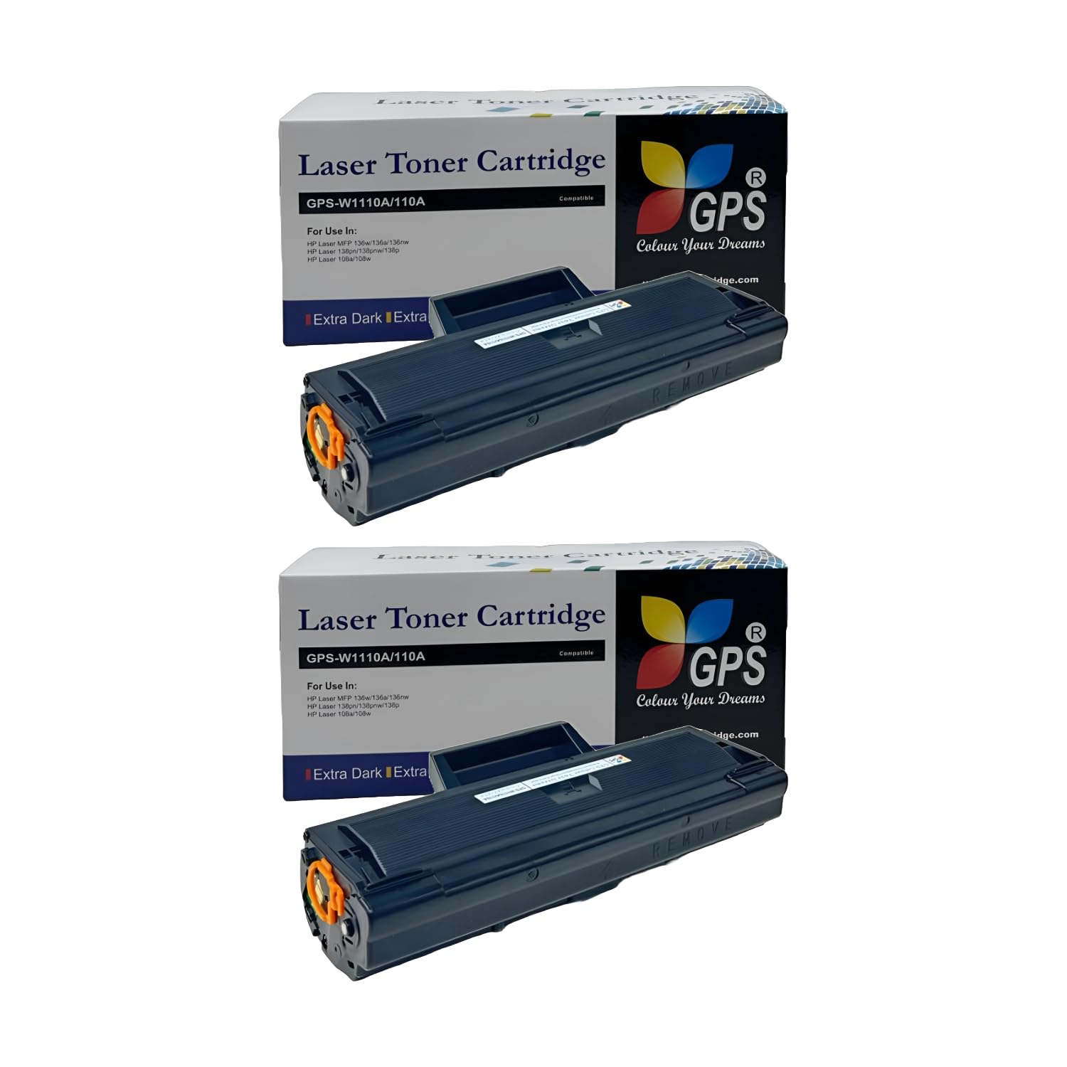 GPS Colour Your Dreams 110A Toner Cartridge Compatible for HP LJ Printer 108, 108a, 108w, 136, 136a,136w, 136nw, 138, 138pnw, 138fnw (110A - Set of 2)