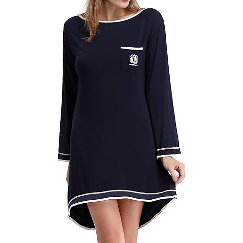 N NORA TWIPS Women's Cotton Nightgown Short Sleeve Sleepwear