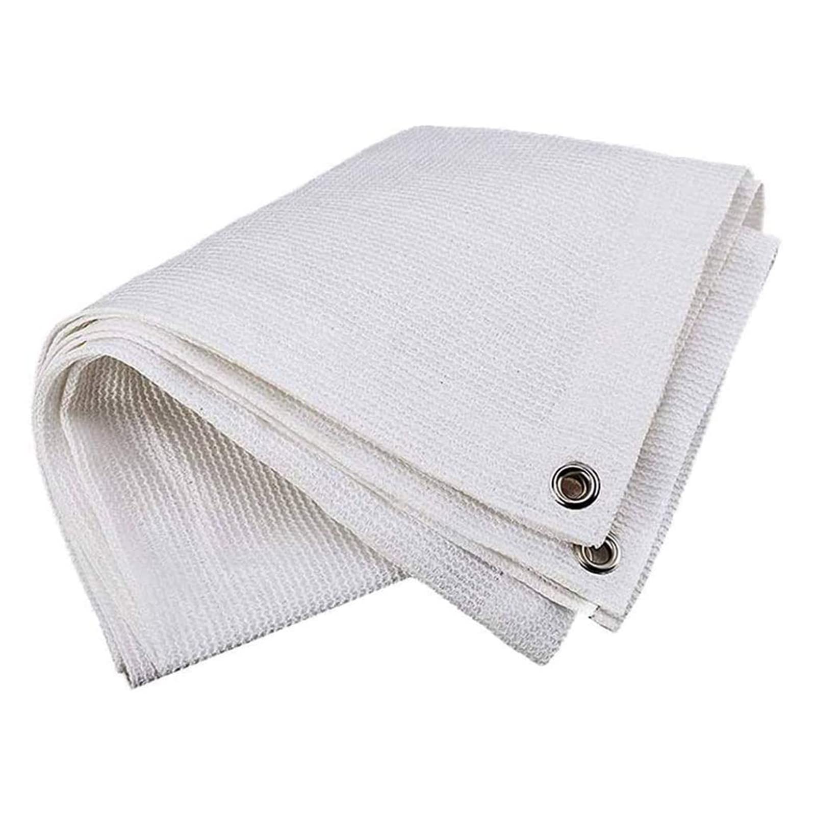 GJZQDKX White Shade Cloth for Plants - UV Resistant Shade Netting 4x8m (13.1x26.2ft) with Grommets - Sunshade Sail for Garden Patio Greenhouse Plant Protection