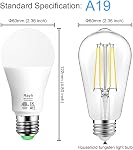 Alexa Light Bulb 130W Equivalent, Smart Light Bulbs Warm White to Daylight Tunable, A19 E26 Bluetooth LED Bulbs for Bedroom Kitchen Living Room Office（4 Pack）