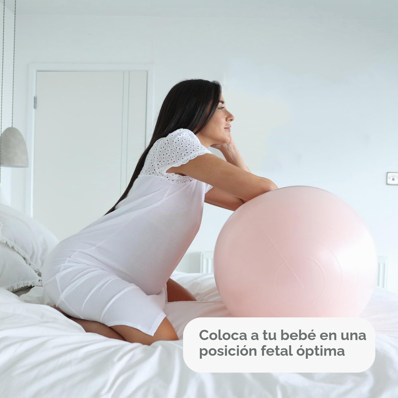 BABYGO® Pelota de maní para ejercicios de parto, nacimiento, embarazo, pelota de parto, libro de ejercicios de maternidad y bomba de pie incluidos, antiexplosión