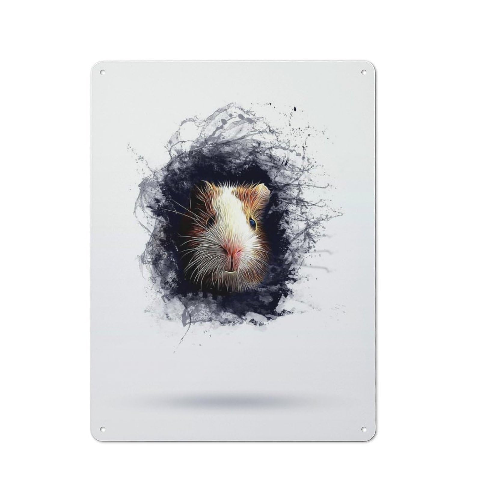 Junmoney Guinea Pig Metal Wall Sign 40X30cm, Retro Decor For Pub Or Café, For Vintage Wall Decor Fans, For Garage And Workshop Walls