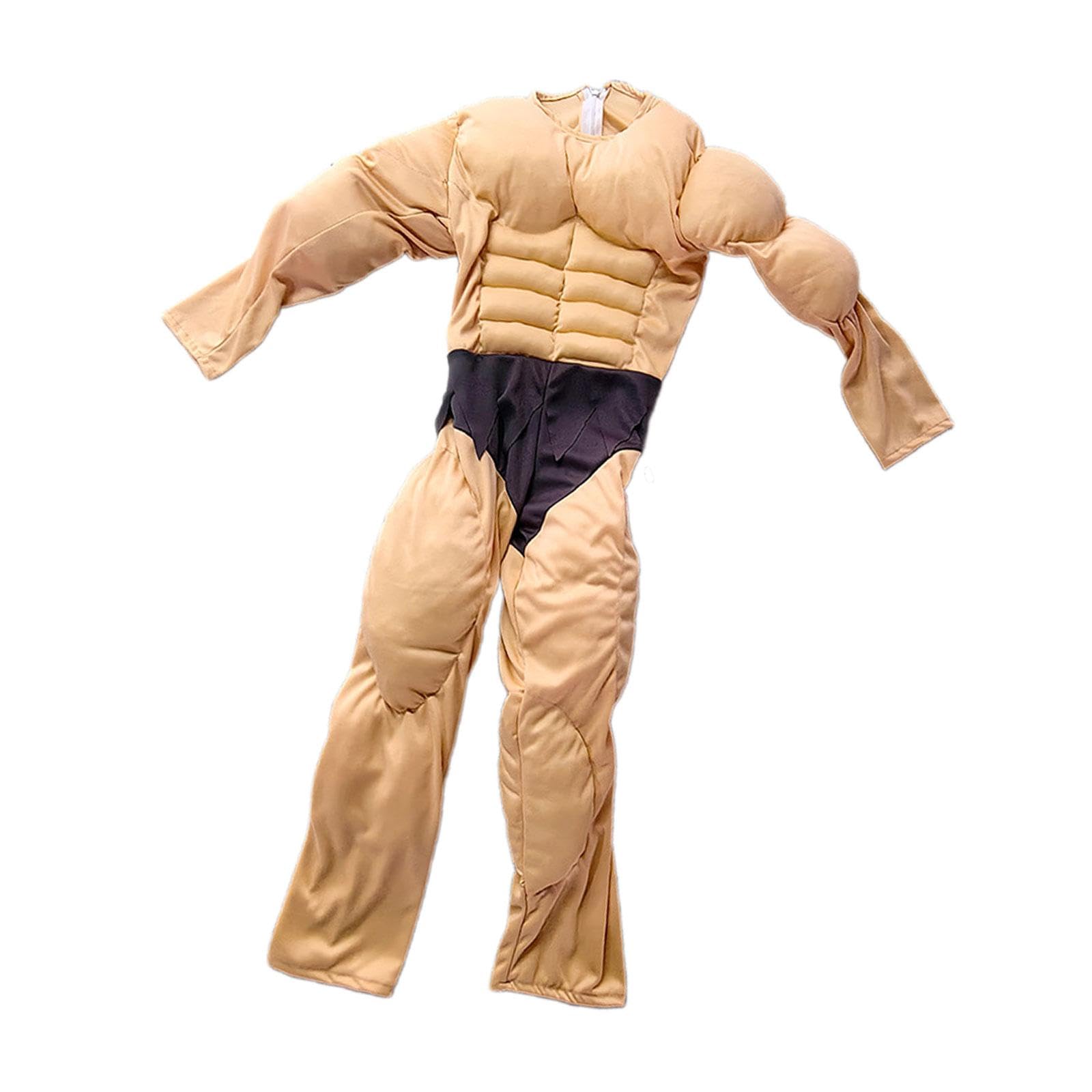 KiBcsLic Muscle Suit Bodybuilder Fancy Dress Mens Costume Mens Dress Up Comedy Outfit Clown Clothes for Cosplay Fancy Dress Theme Parties Carnival, Adults