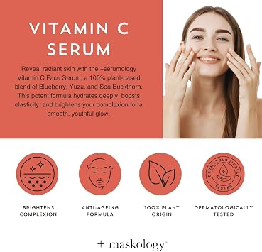 SERUMOLOGY VITAMIN-C Professional Face Serum 30ml, 100% Plant Based Natural Skincare Brightening Serum