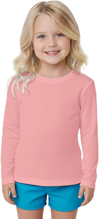 INGEAR Girls Long Sleeve Rash Guard Swim Shirt Outdoor Sports Shirt Lightweight Athletic Tee Protective Quick Dry