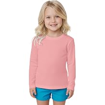 INGEAR Girls Long Sleeve Rash Guard Swim Shirt Outdoor Sports Shirt Lightweight Athletic Tee Protective Quick Dry