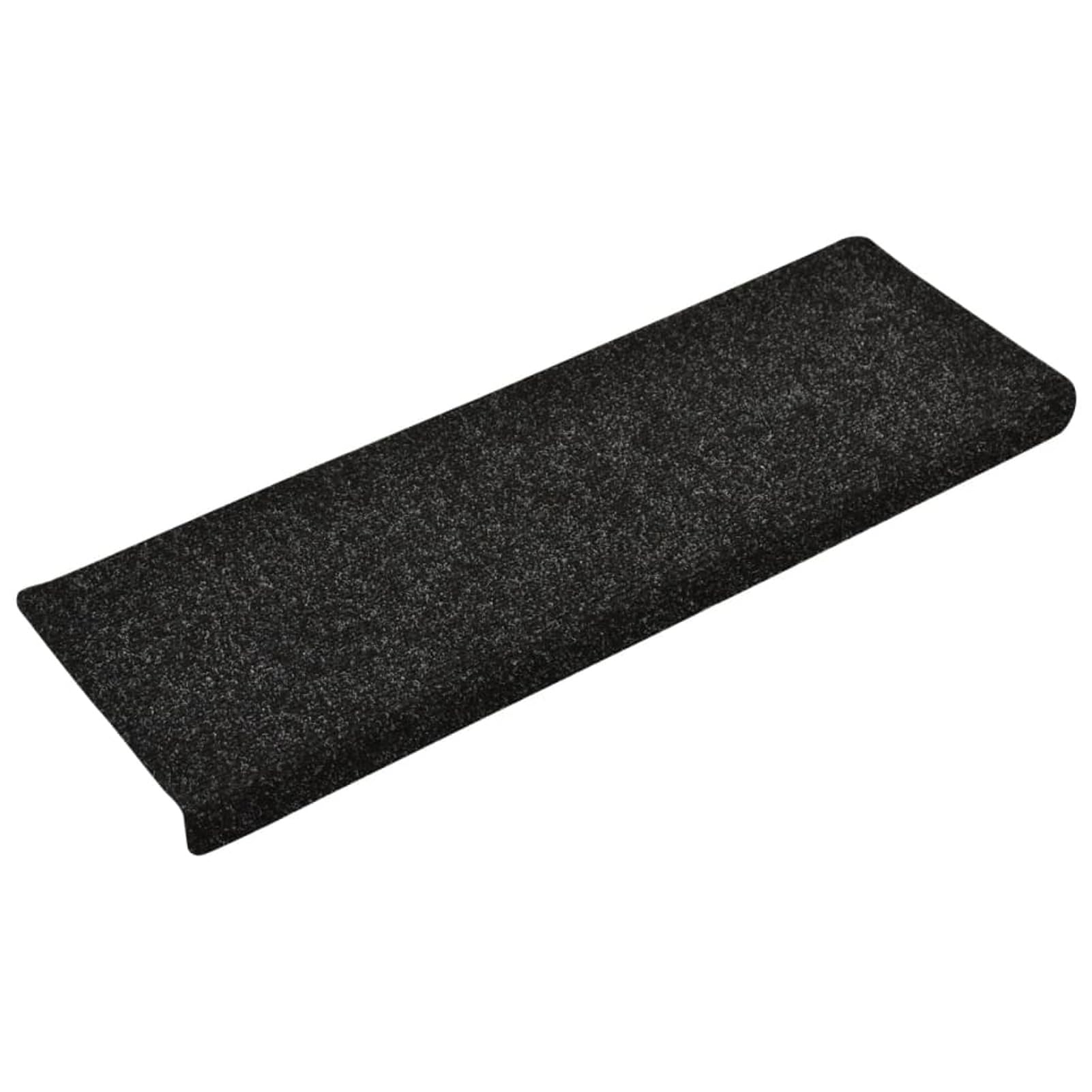 ShGaxin Treppenmatten 10 STK Stufenmatten, Treppenteppich, Treppenstufen Matten, Treppenschutz, Stufenteppich, Treppenstufenmatten, Schwarz 65x25 cm Nadelvlies