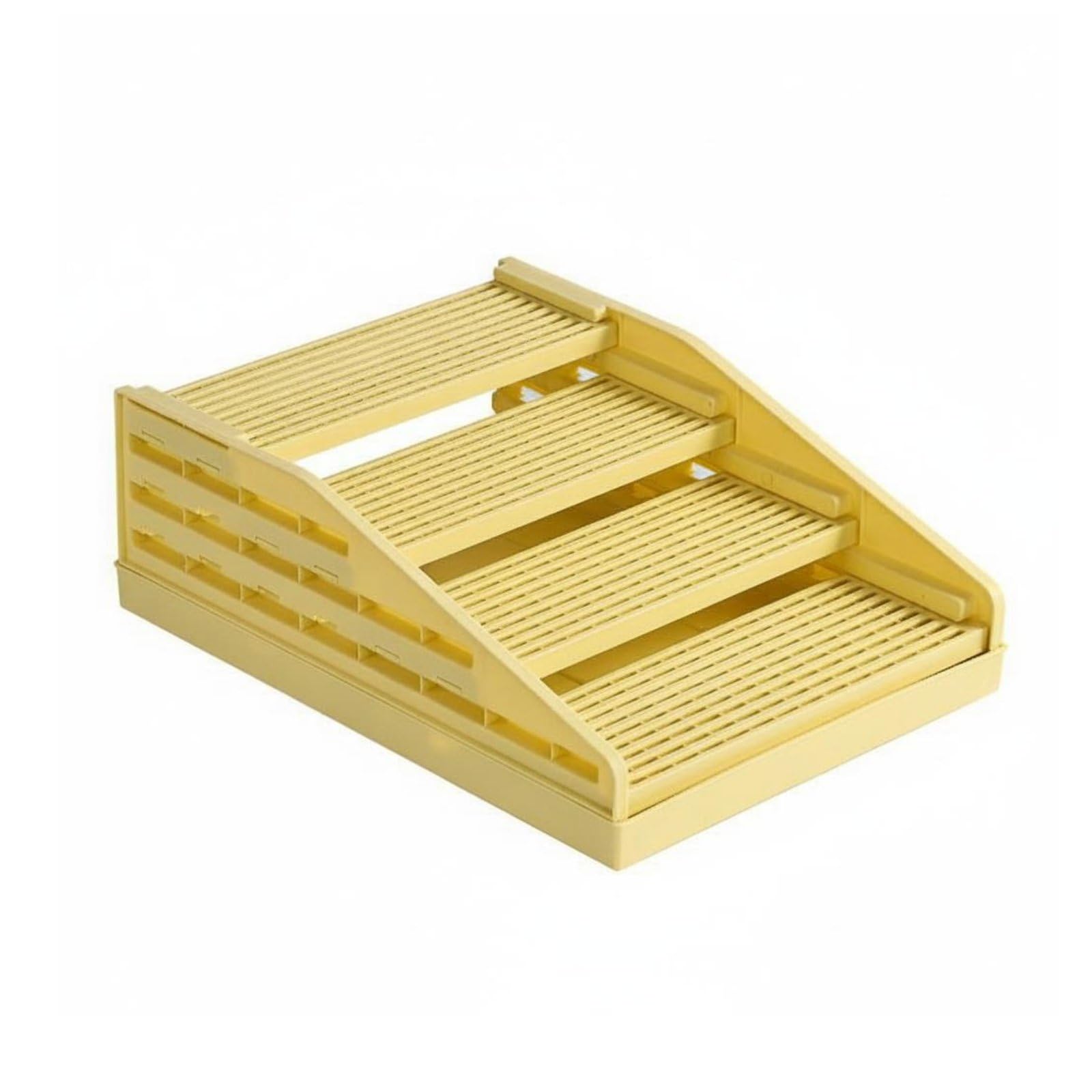 Qianly Litter Control Pad Tapete para Gatos con Rampa Arena Alfombra para Arenero con Malla y Bandeja para Recoger Antideslizante y Reutilizable, Amarillo