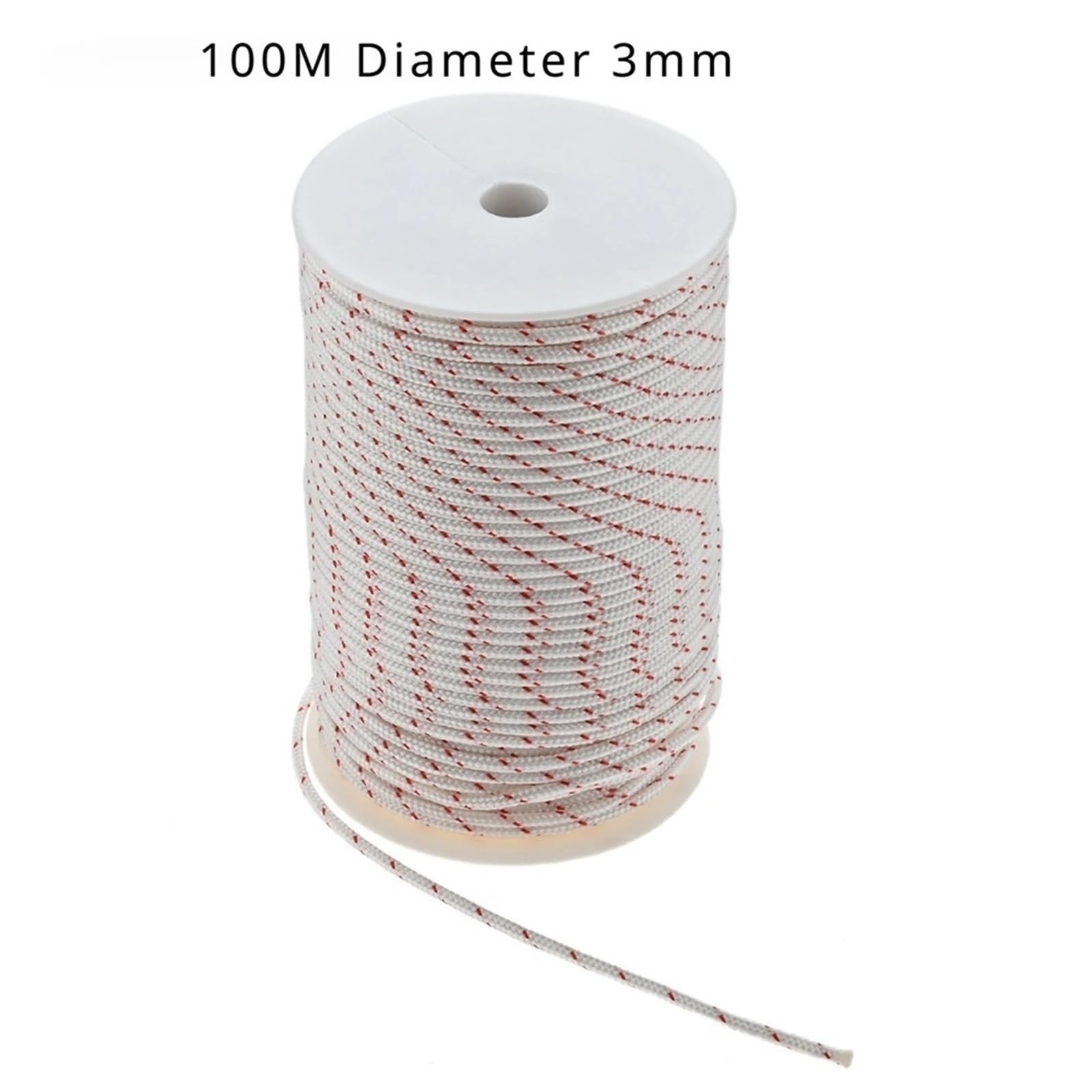 Corda di avviamento in nylon, compatibile con motoseghe e tosaerba, 50/100 m, diametro 3/3,5/4/5 mm, in nylon, per avviamento motore (diametro: 3 mm, 100 m)