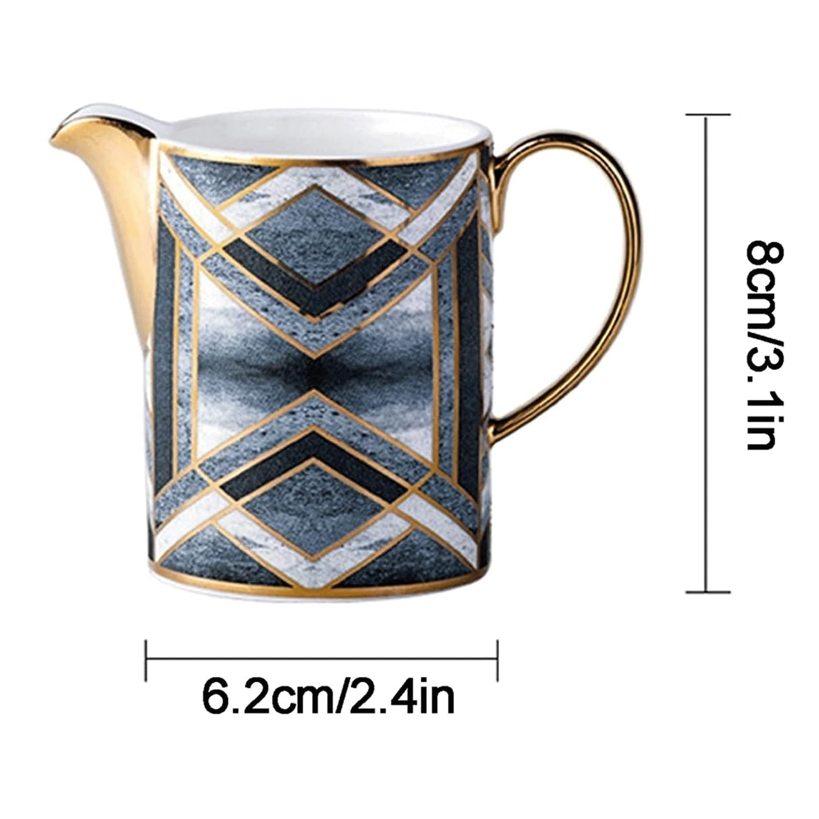 Jarra de Leche, Salsera, Taza de Agua, Jarra, cremera, café, azúcar, Salsa, espumador de Leche de cerámica, espumador de café para el té de la Tarde o para Amigos en una Fiesta.