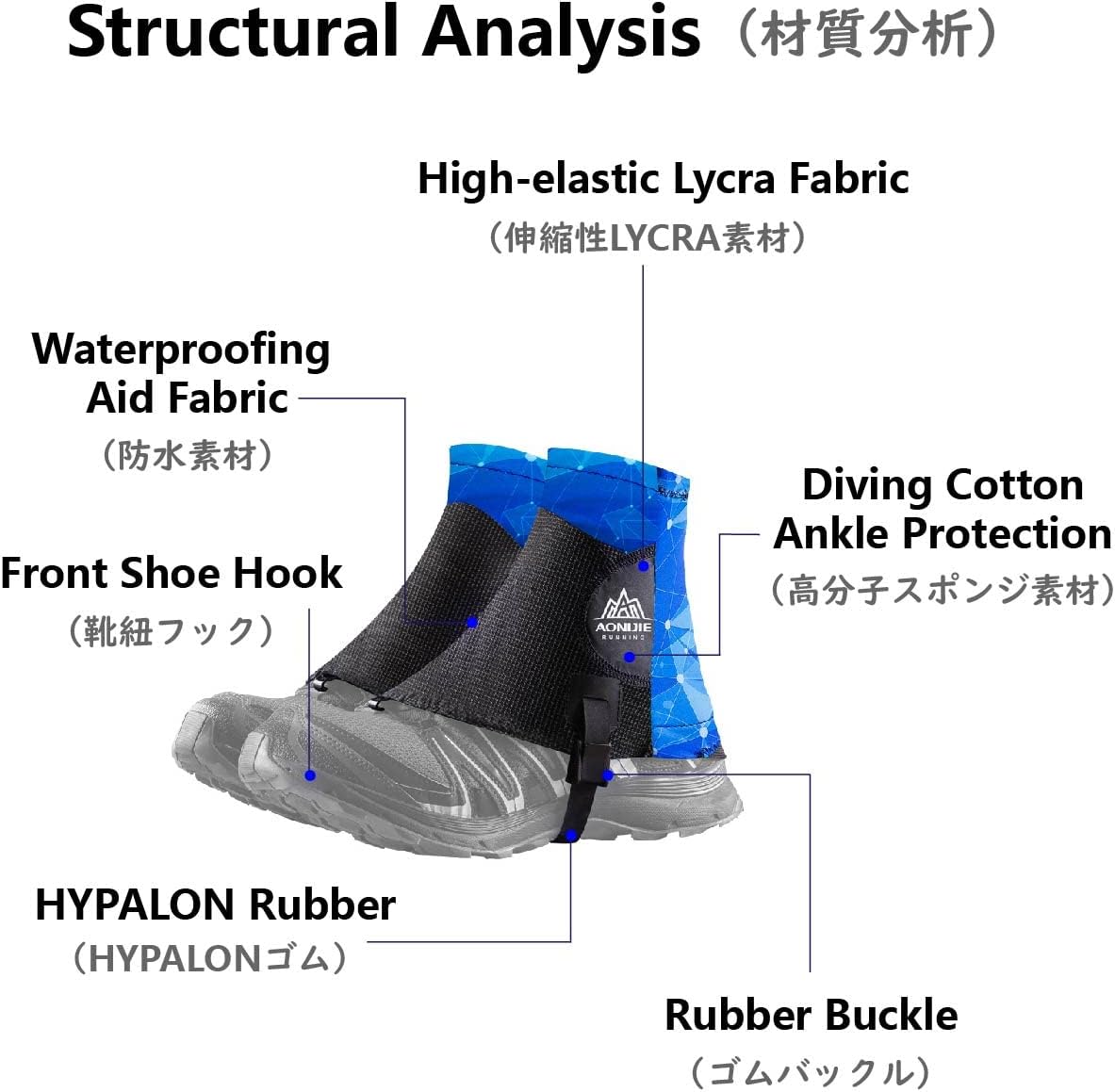 JEELAD Low Trail Gaiters Reflective Running Gaiters Ankle Gators Lightweight Hiking Walking Gaiters for Men Women (Purple) : Sports & Outdoors