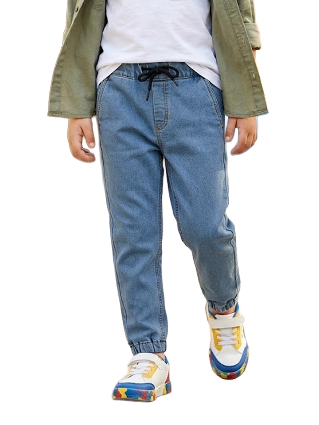 Urbano Juniors Pantalones de mezclilla de tiro medio ajustados para niños