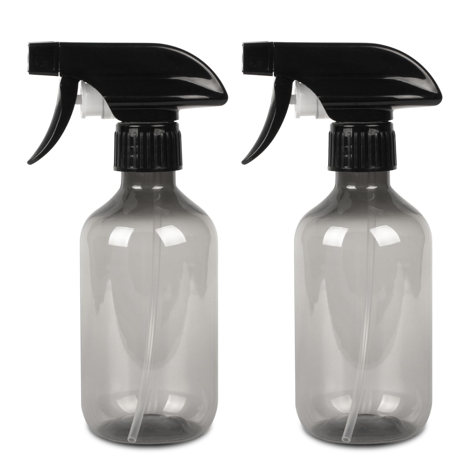 SZSLMY 2 Pcs 300ml Spray Bottles for Cleaning, Plastic Empty Hair Water Spray Bottles, Adjustable Refillable Plant Mister Sprayer Bottle Atomizer for Home Gardening Hair Plants (Gray)