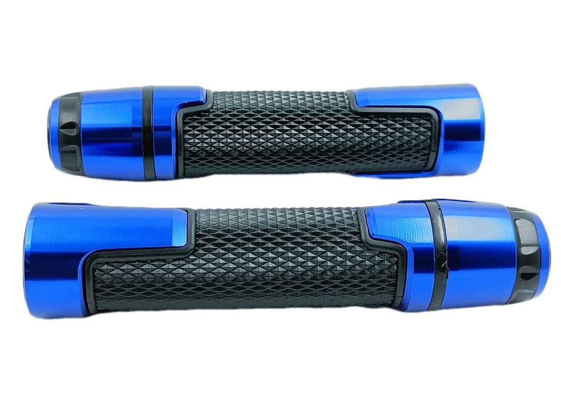 Gear Up Premium Universal Handlebar Grip Set for Bajaj Pulsar 220 (Set of 2), Blue