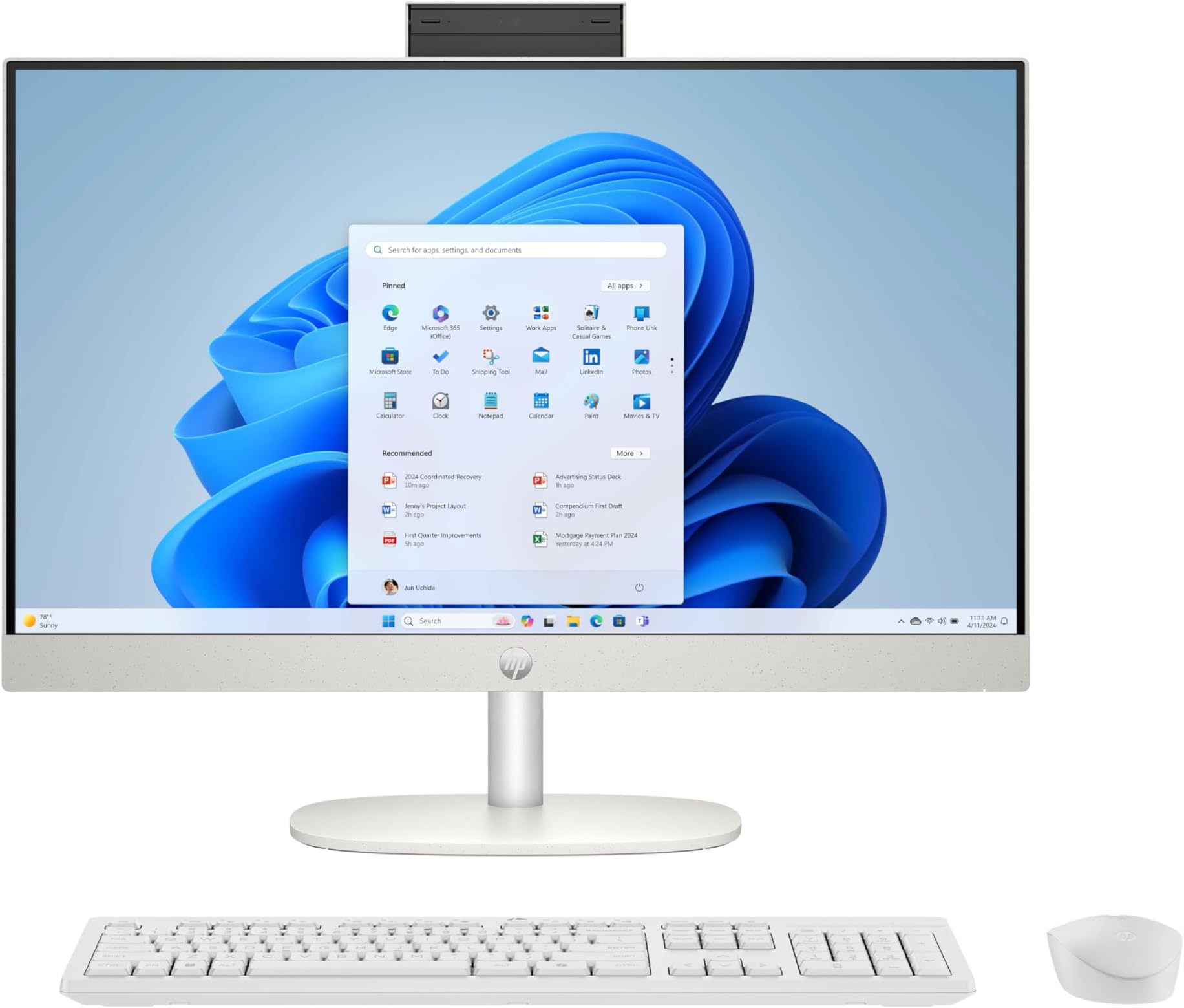 All-in-One AI Desktop | 24" FHD Display | Intel® Core™ Ultra 5 225U | 16GB DDR5 RAM | 512GB SSD | Intel® UHD Graphics | Win11 | Shell White | En/Ar KB | UAE Version