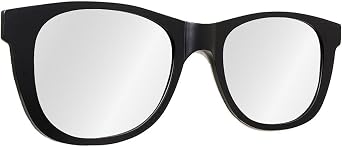 Retro Rewind Oversized Classic Matte Black Sunglasses Shaped Modern Wall Mirror 46 in x 13 in