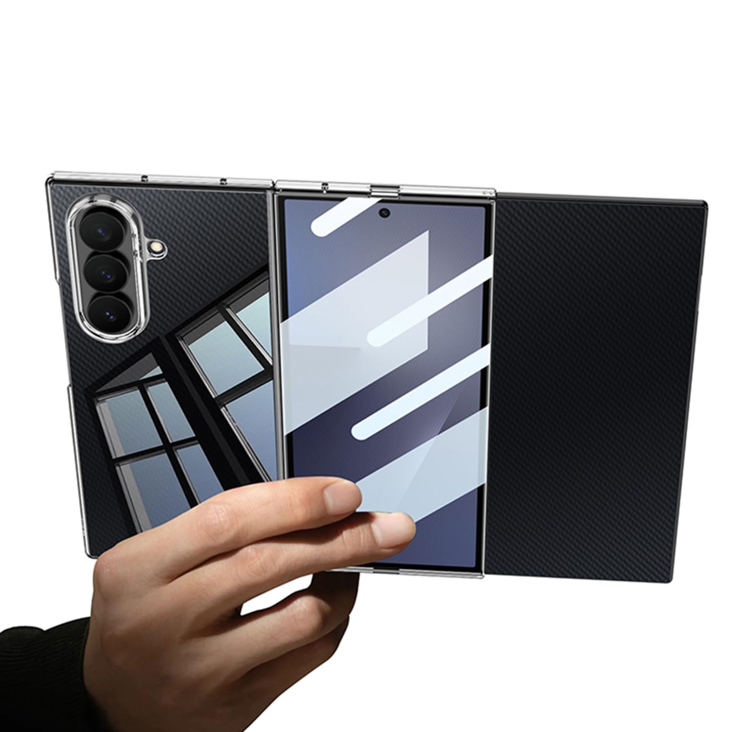 COQUE Funda para Samsung Z Trifold, con Membrana Phantom de Alta Transparencia integrada, Funda Plegable Ultrafina para Samsung Galaxy Z Trifold-Transparente