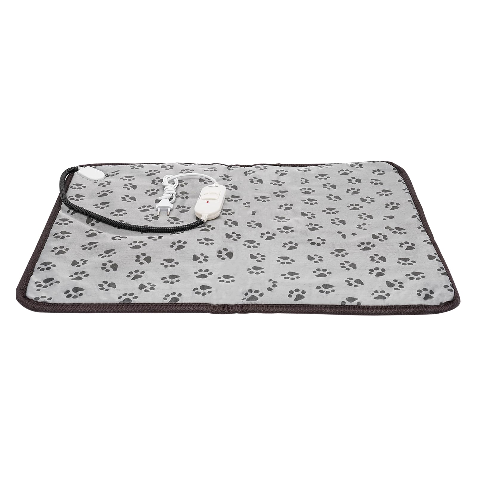 Haustier-Heizkissen 70 * 40cm groß Haustier-Wärmematte einstellbare Temperaturen für Hunde und Katzen Pet Heizmatte mit einen Heizmatte Überhitzungsschutz (Fußabdrücke)