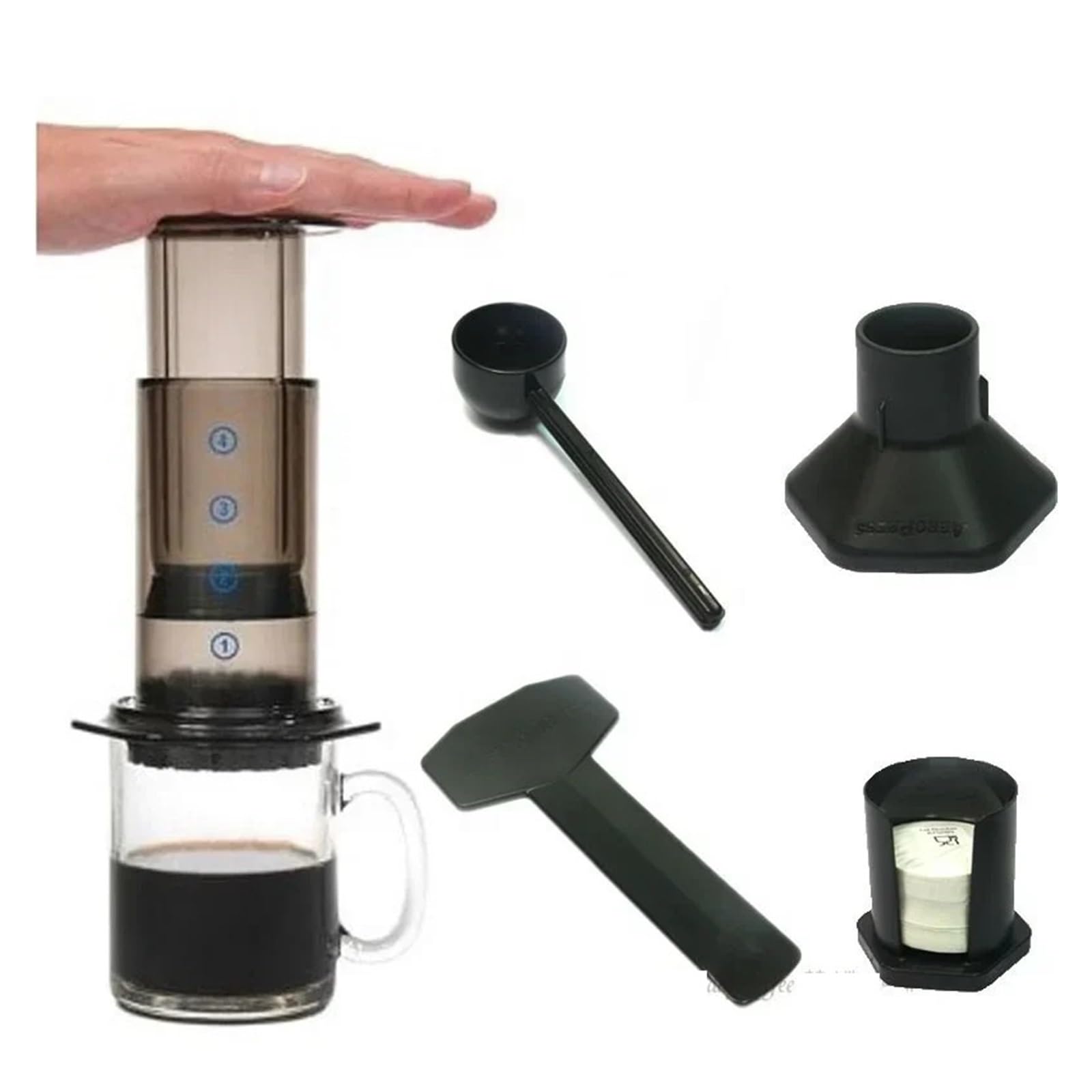 EDEDE Macchina da caffè Espresso Portatile, Macchina for caffè Portatile Macchina for caffè Espresso Air Press Macchina for caffè da Viaggio for Campeggio per Viaggi, Campeggio