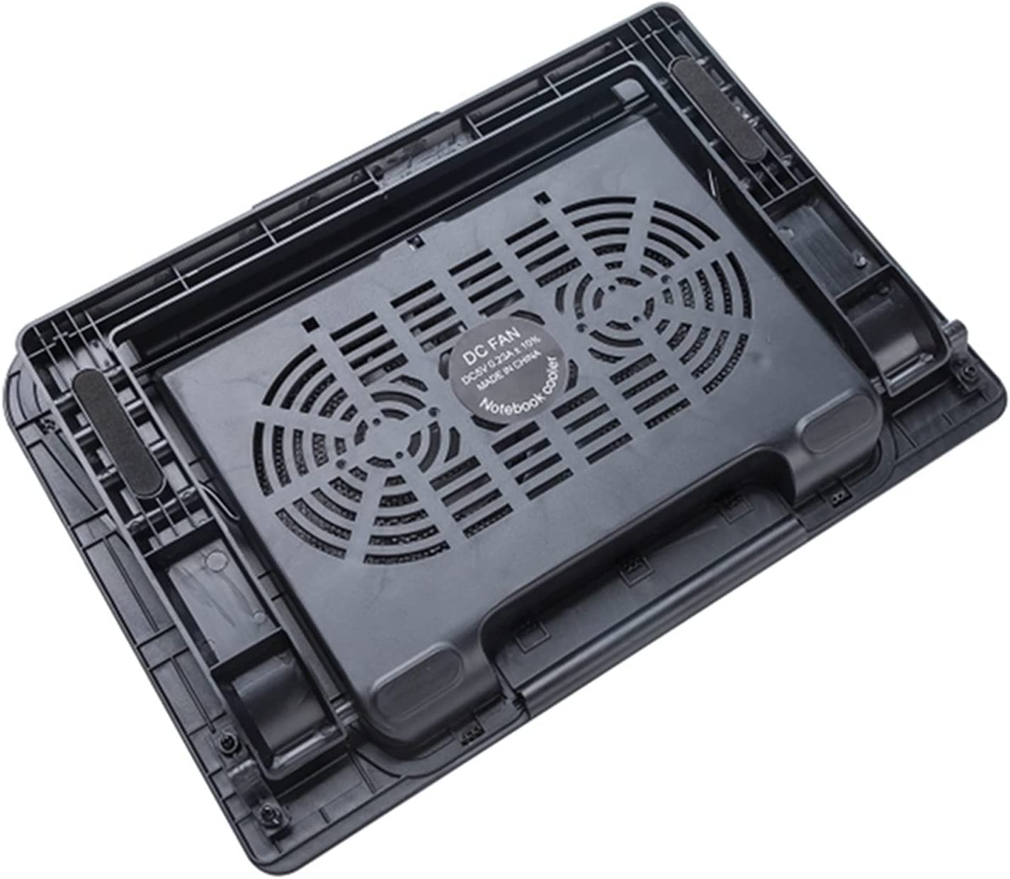 Base Refrigeradora Portatil Laptop Cooler Laptop Cooling Pad Notebook Gaming Cooler Stand con Un Ventilador Y 2 Puertos USB Refrigerador Portáti