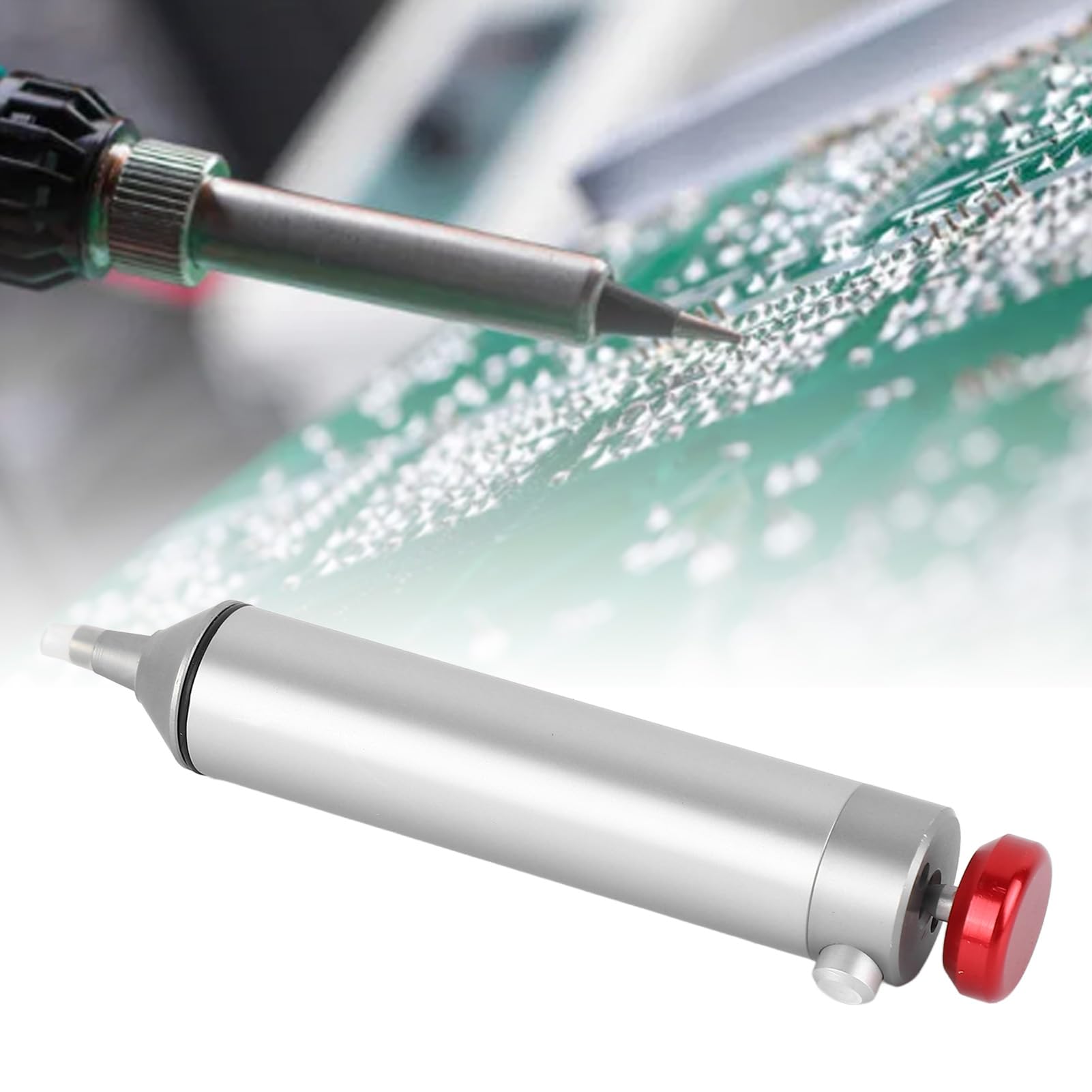 Solder Sucker Desoldering Vacuum Pump Aluminum Alloy Strong Suction Portable Solder Removal Tool for DIY Enthusiast