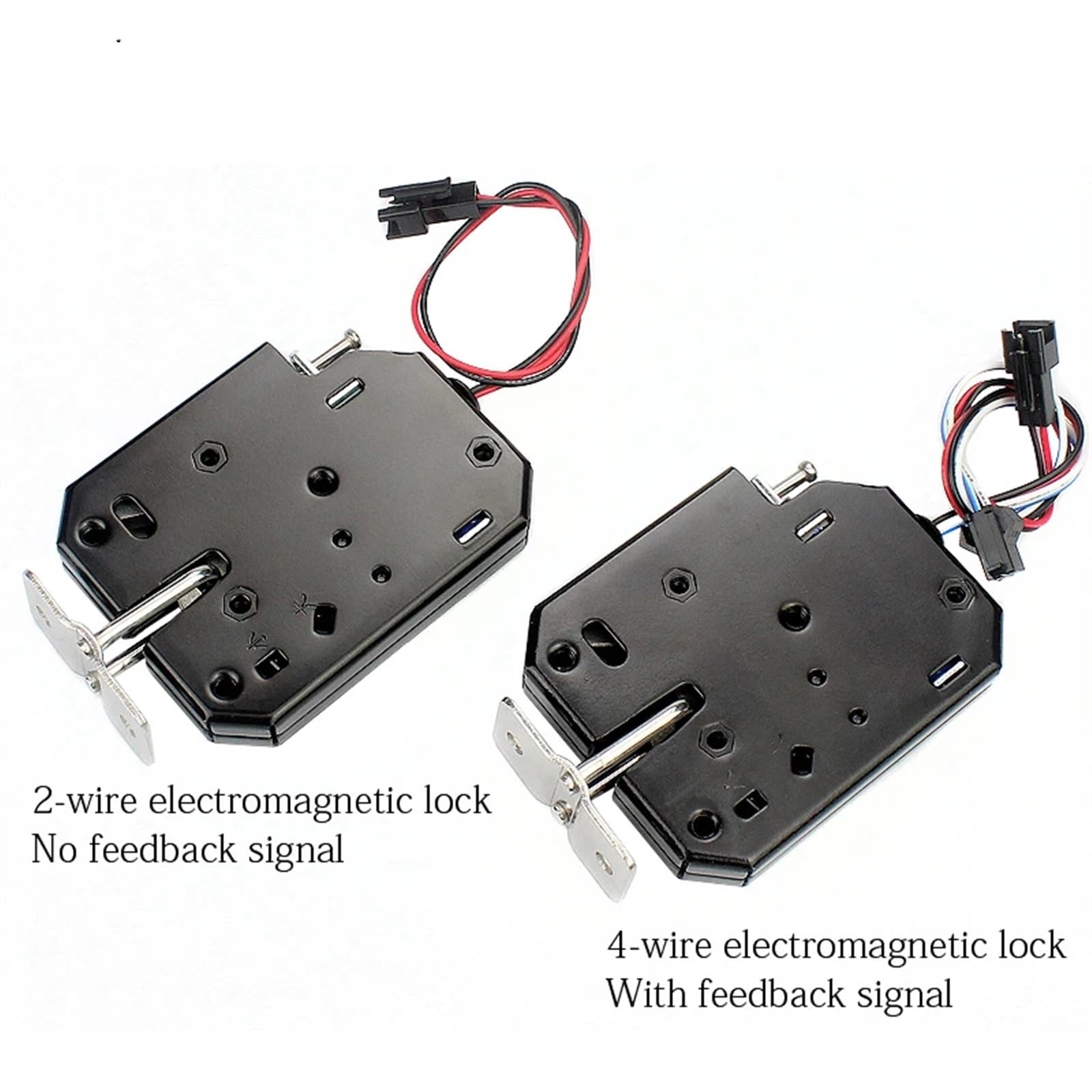 5 szt. DC 12 V mały zamek elektromagnetyczny automatyczny automat elektryczny zamek sterujący mini drzwi szafki elektroniczny zamek do drzwi (5 szt. - 4 zamki druciane)