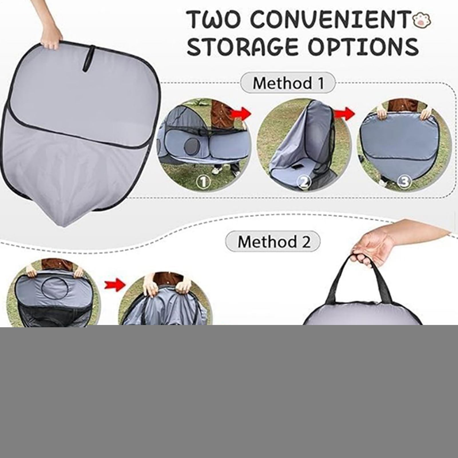 Box portatile per gatti, recinto pieghevole casa giocattoli interattivi, tunnel di recinzione per gatti, viaggi all'aperto giochi per gattini, cuccioli, piccoli animali