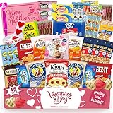 Valentine's Day Care Package (45ct) Snacks Chocolates Candy Gift Box Assortment Variety Bundle Crate Present for Boy Girl Friend Student College Child Husband Wife Boyfriend Girlfriend Love Niece