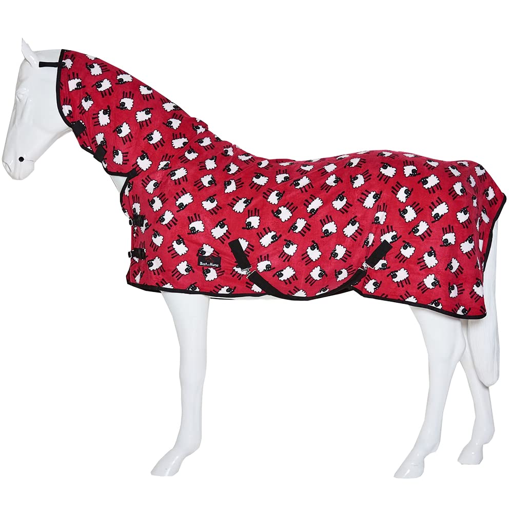 Horse Master Sheep Printed Standard Fleece Rug - Lightweight Travel Cooler Turnout Horse Rug | Breathable Protective Horse Riding Sheet for Stable fields and Yard