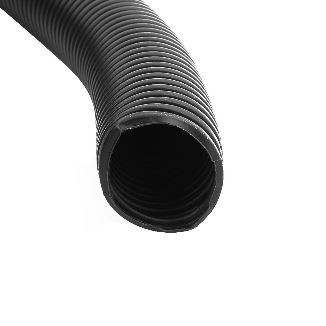 sourcing map Plástico flexible corrugado tubo de conductos 34.5mm OD Longitud 10 Metros Negro