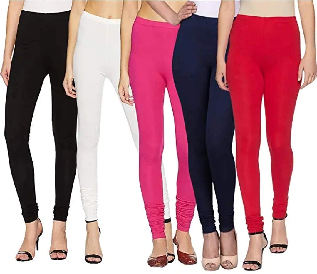 PRO MACK ZONE Super 100 % Cotton Leggings with dori and miyani Super Comfortable Soft Stylish Slim fit 4 Way Stretchable legginges/Pants for Women Girls Ladies prlofessional Office wear (Pack of 5)
