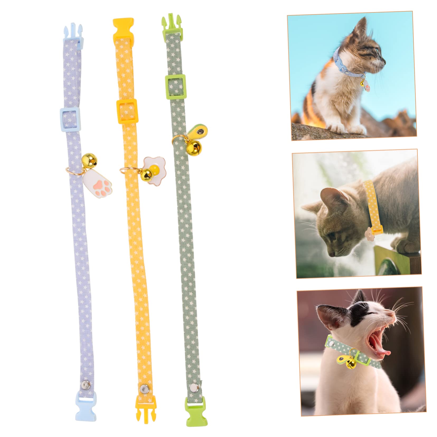 Yardwe 15pièces Collier pour Chat avec Pendentif Avocat pour Et Chiots Collier Décoratif avec Clochettes pour Utilisation Intérieure Et Extérieure Design Et