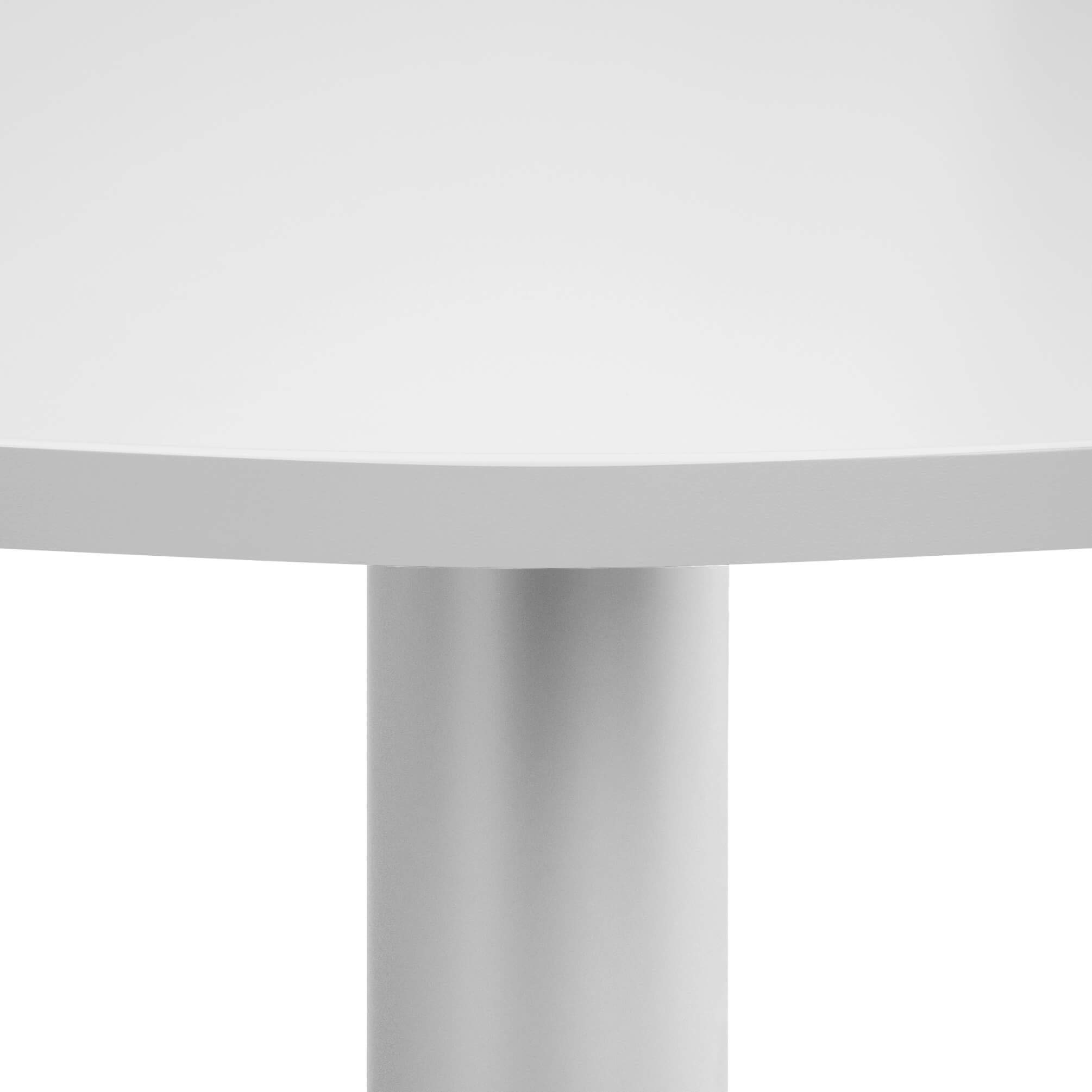 Weber Büro Optima - Tavolo rotondo per riunioni, diametro 100 cm, colore: grigio perla