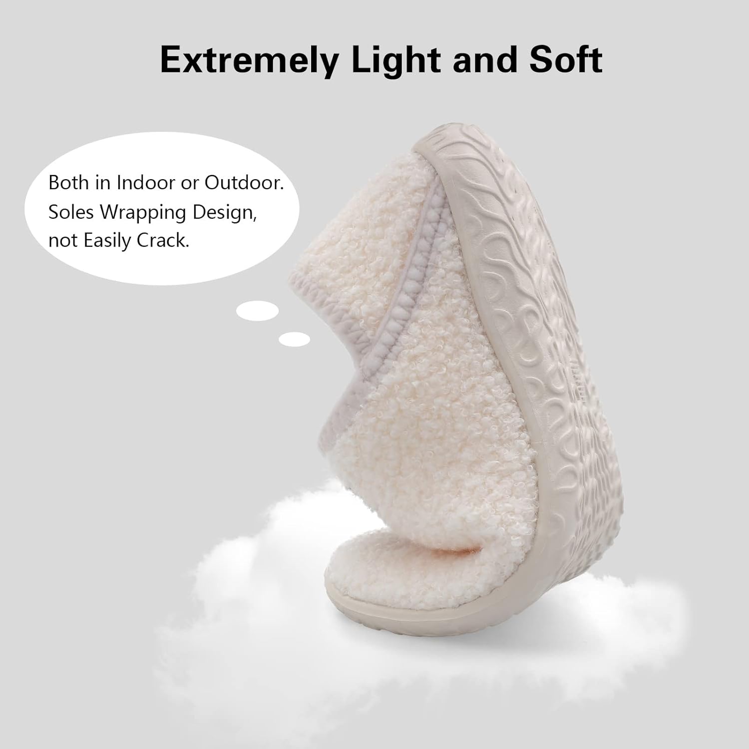 Spesoul Fuzzy House Slippers for Women Men Indoor Closed Back Lightweight Cozy Faux Furry Lining Barefoot House Shoes Slipper Socks for Bedroom Home Office Yoga Outdoor Walking Shoes - Image 3