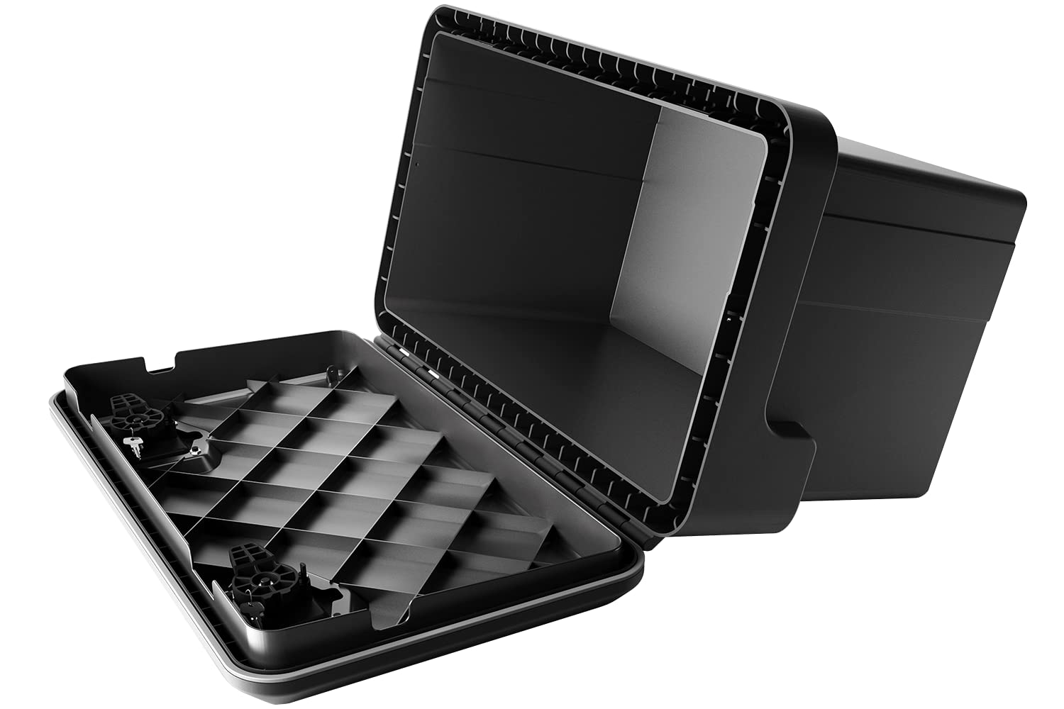 DAKEN Cassetta portautensili WELVET 630x450x480 mm 78,5 l contenitore professionale per camion LKW rimorchi e mezzi pesanti plastica ultra resistente serie 81004 chiusura a chiave ermetica nera