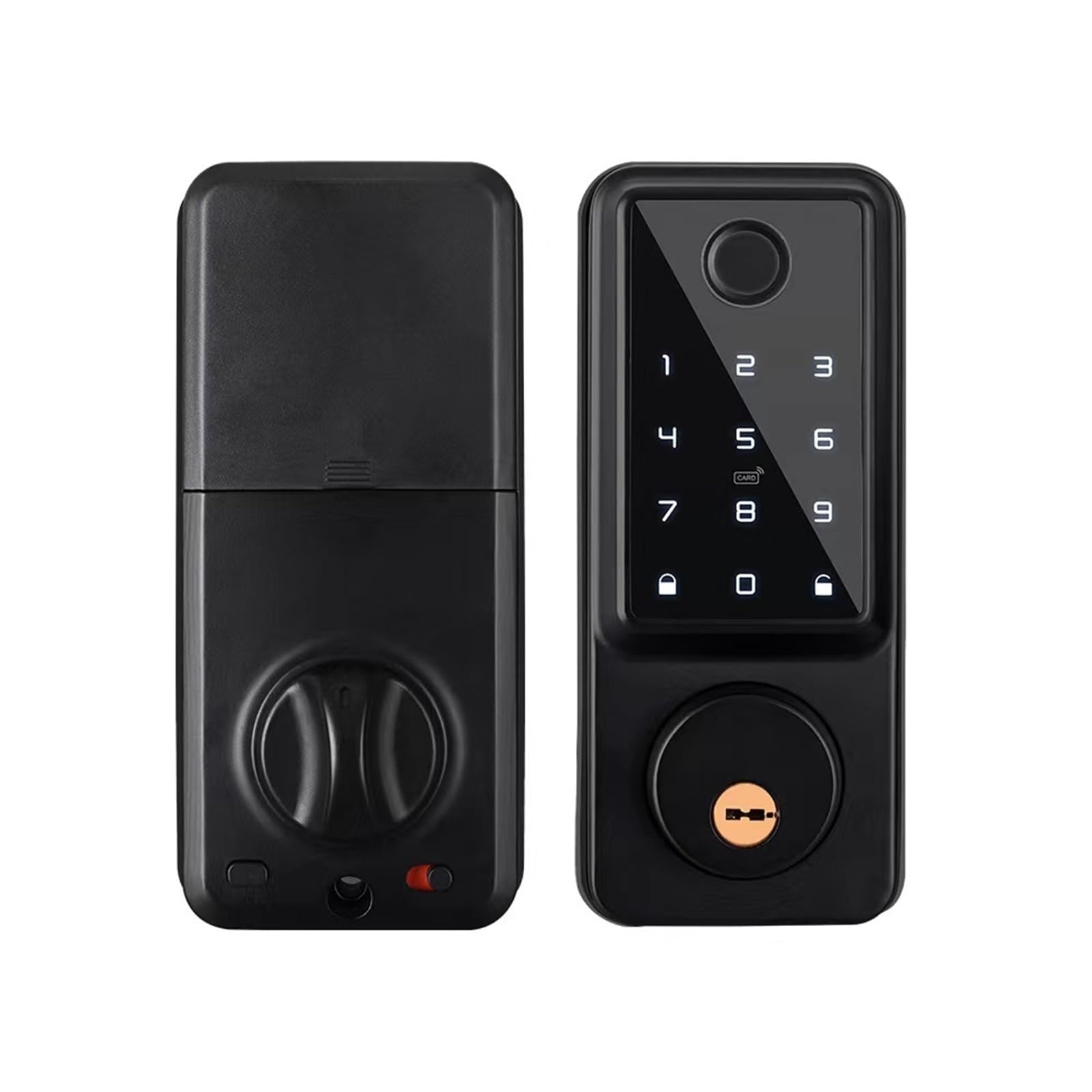 Smart Door Lock, Waterproof Smart Deadbolt Locks for Home Bluetooth App Biometric Fingerprint Digital Keypad Entry Door Lock(Nero)