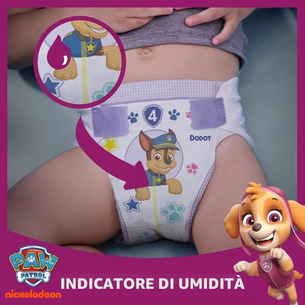 DODOT Pannolini per bambini Activity Taglia 4 (9-14 kg), 192 pannolini con vestibilità più resistente